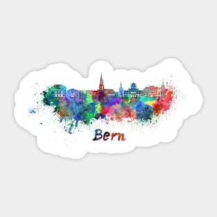 Bern skyline in watercolor Sticker